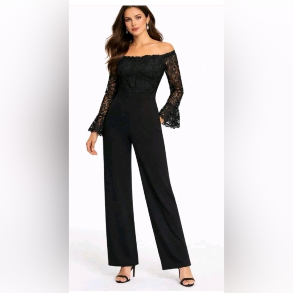 Adrianna Papell Black Wide-Leg Dress Pants